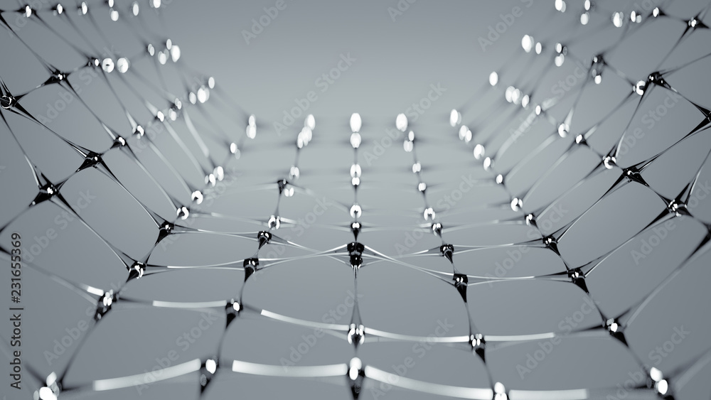 Fototapeta premium Futuristic network structure 3D rendering