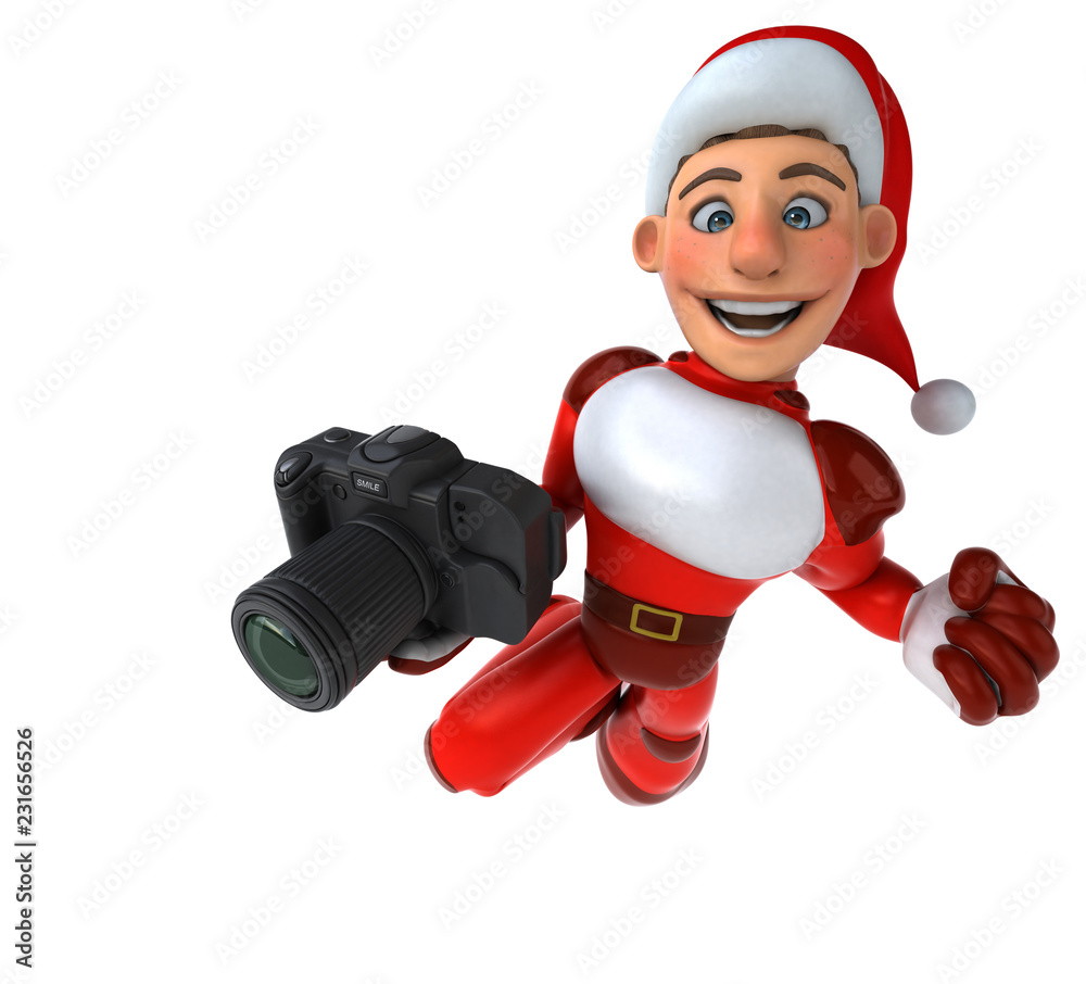 Fun Super Santa Claus - 3D Illustration Fun Super Santa Claus - 3D Illustration