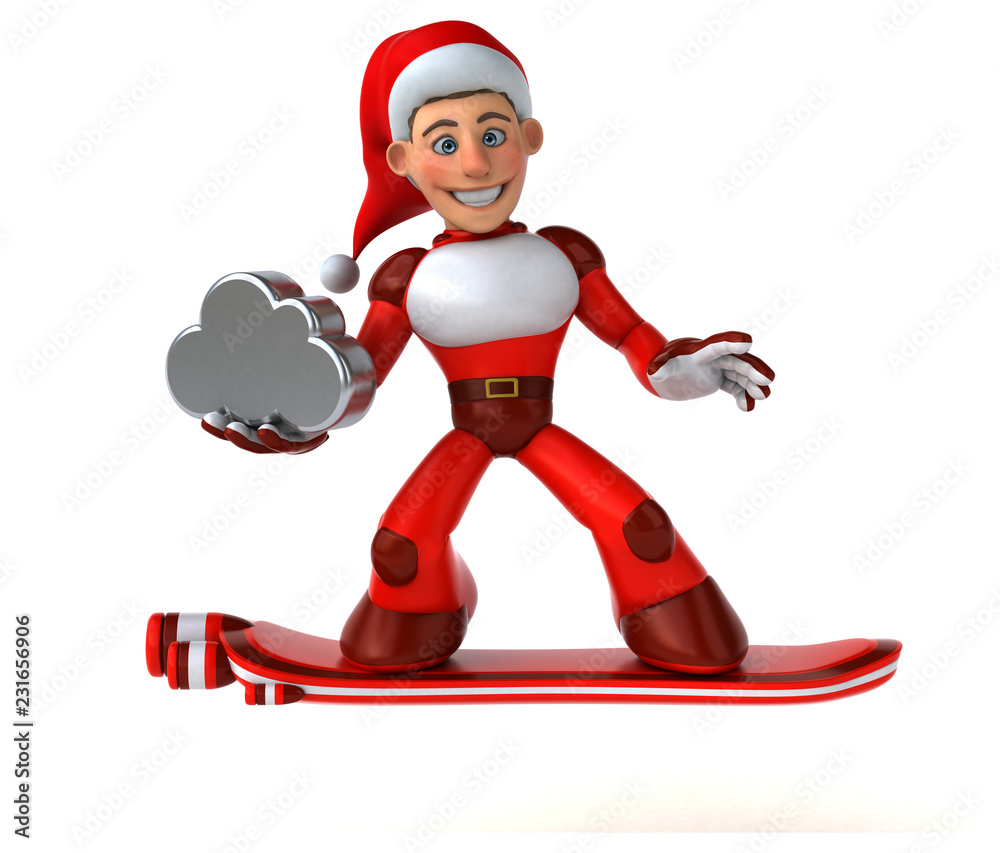 Fun Super Santa Claus - 3D Illustration Fun Super Santa Claus - 3D Illustration