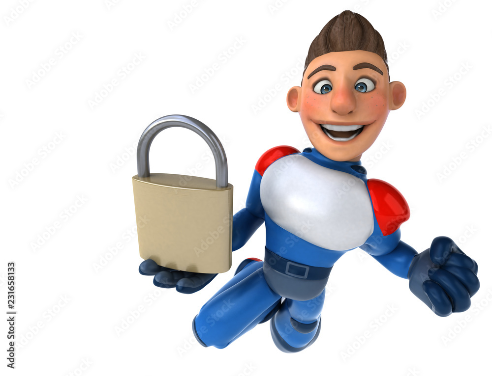 Super modern superhero - 3D Illustration Super modern superhero - 3D Illustration