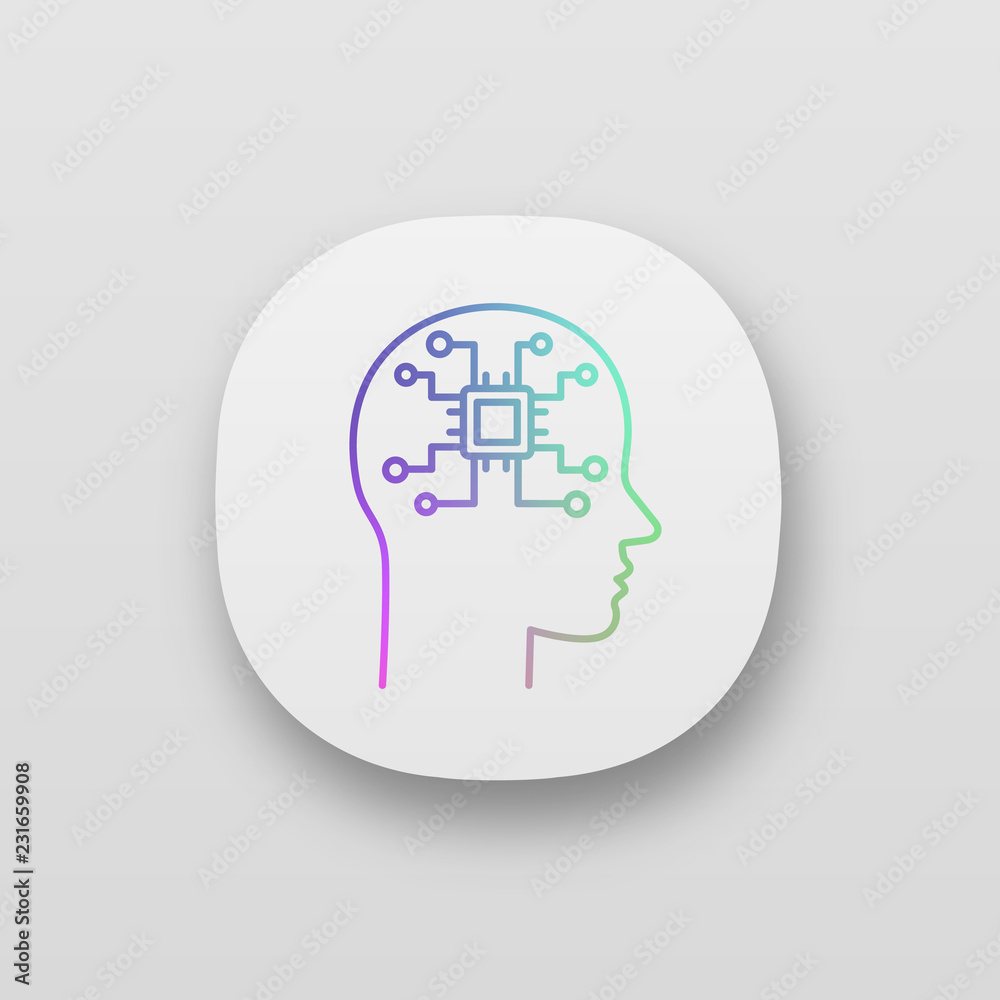 Artificial intelligence app icon Artificial intelligence app icon