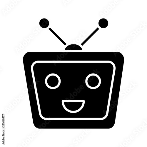 Chatbot glyph icon
