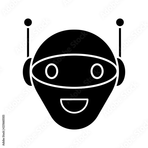 Chatbot glyph icon