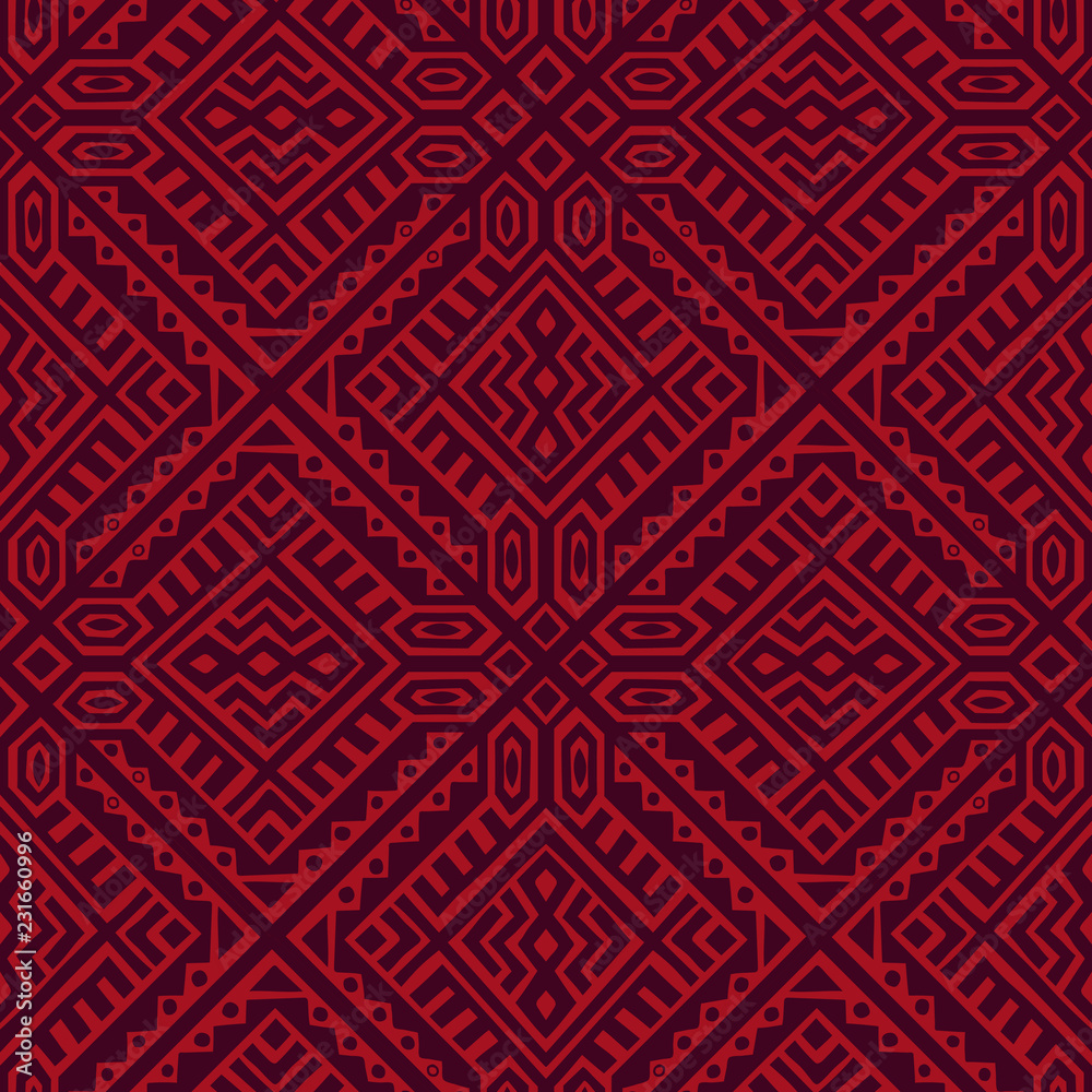Geometric seamless pattern created in trendy ethnic style. Unique boho tile. Perfect for textile design, wrapping paper, wallpaper, site backdrop and screens background. Geometric seamless pattern created in trendy ethnic style. Unique boho tile. Perfect for textile design, wrapping paper, wallpaper, site backdrop and screens background.