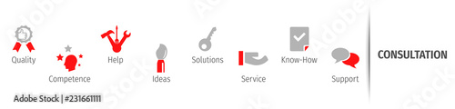 Consultation business with icon
