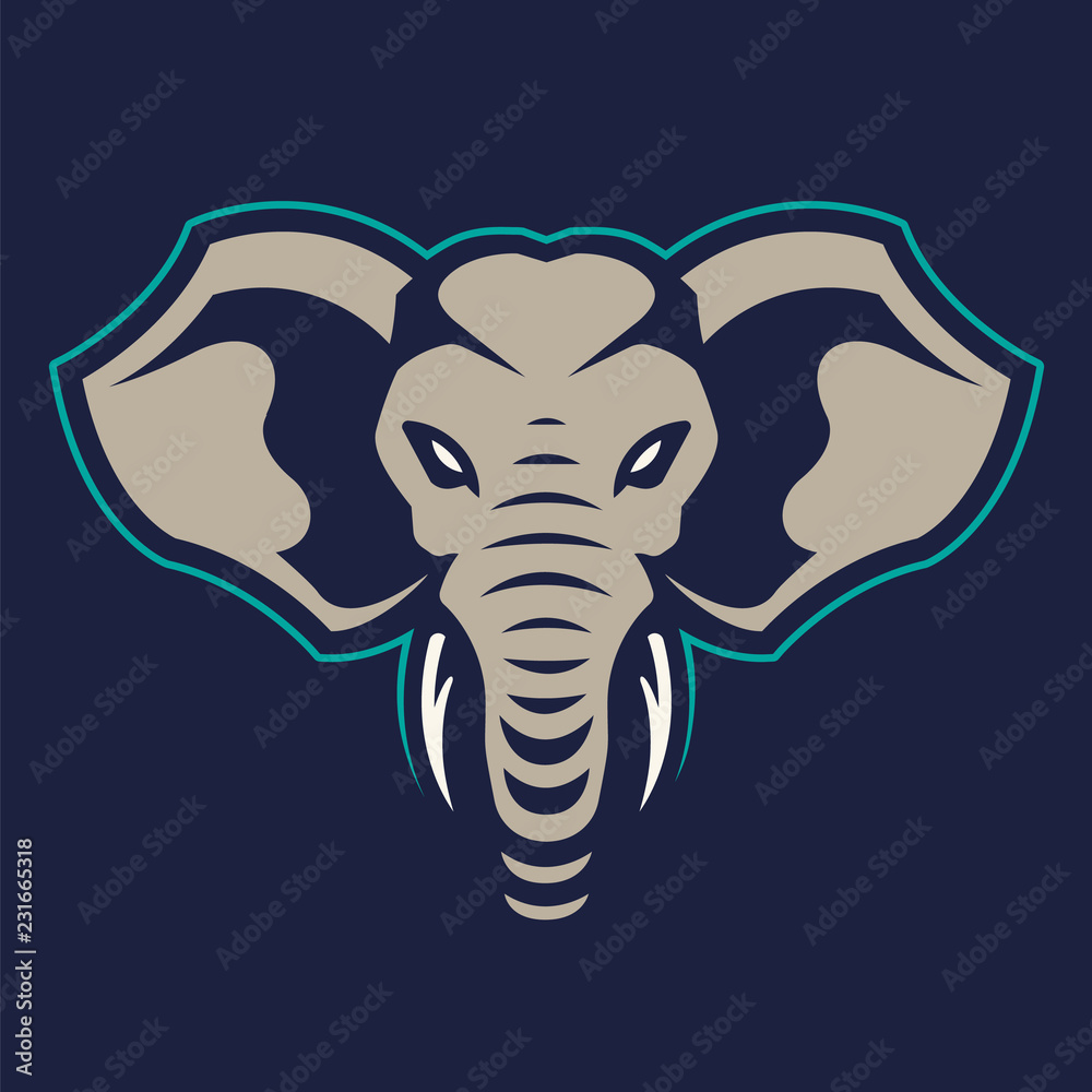 Naklejka premium Elephant Mascot Vector Icon