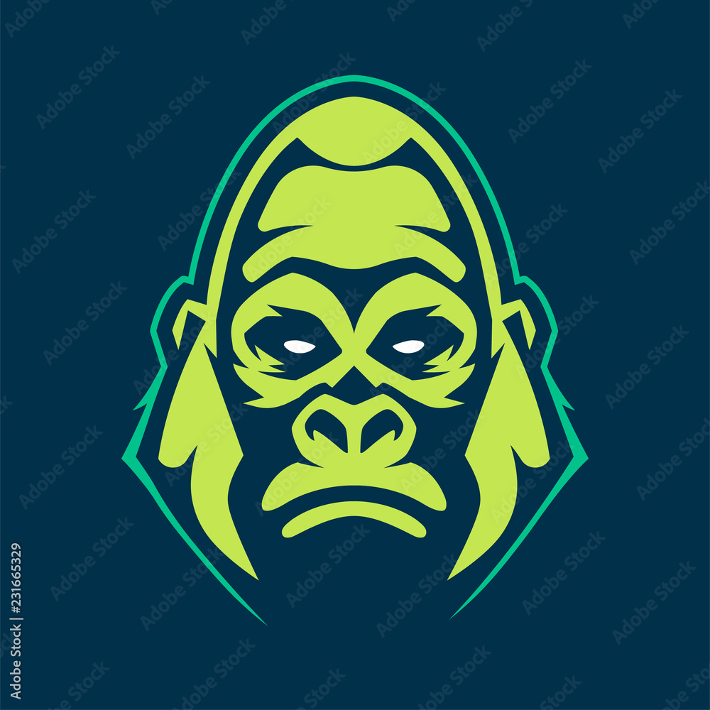 Gorilla Mascot Vector Icon Gorilla Mascot Vector Icon