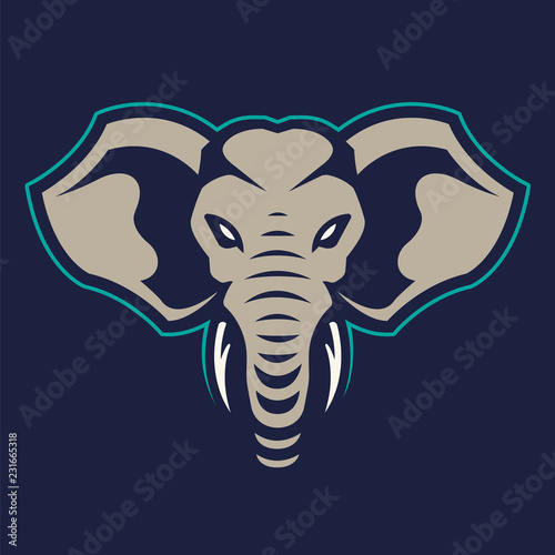 Elephant Mascot Vector Icon