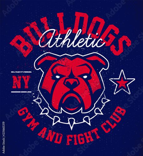 Bulldog Grunge Emblem Design