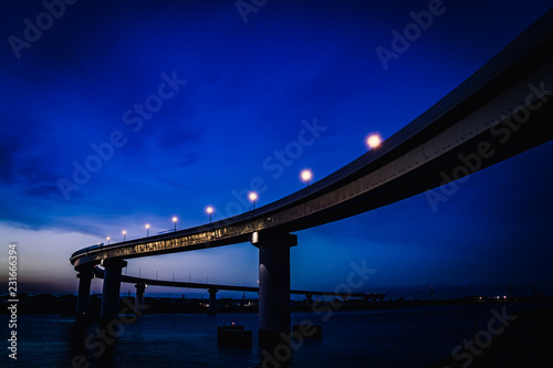 Fototapeta Naklejka Na Ścianę i Meble -  Inaba Port Line Bridge, Mie, Japan