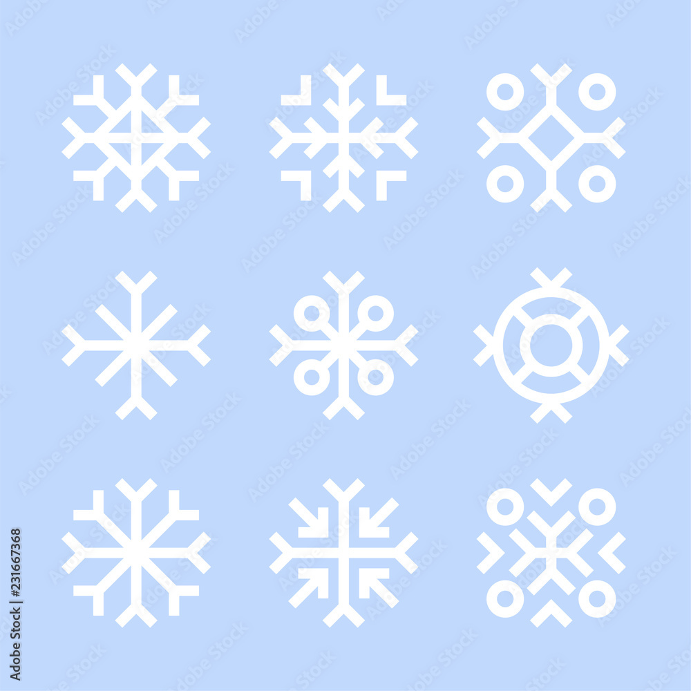 Snowflake icon. Symbol of christmas and new year. Snowflake icon. Symbol of christmas and new year.