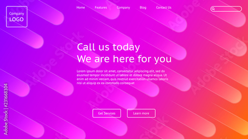 Abstract colorful vector background. Color falling shapes depending on the gradient