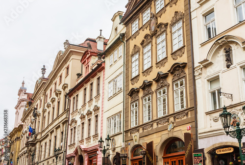 Nerudova street in the Prague district of Mala Strana.  Czech Republic