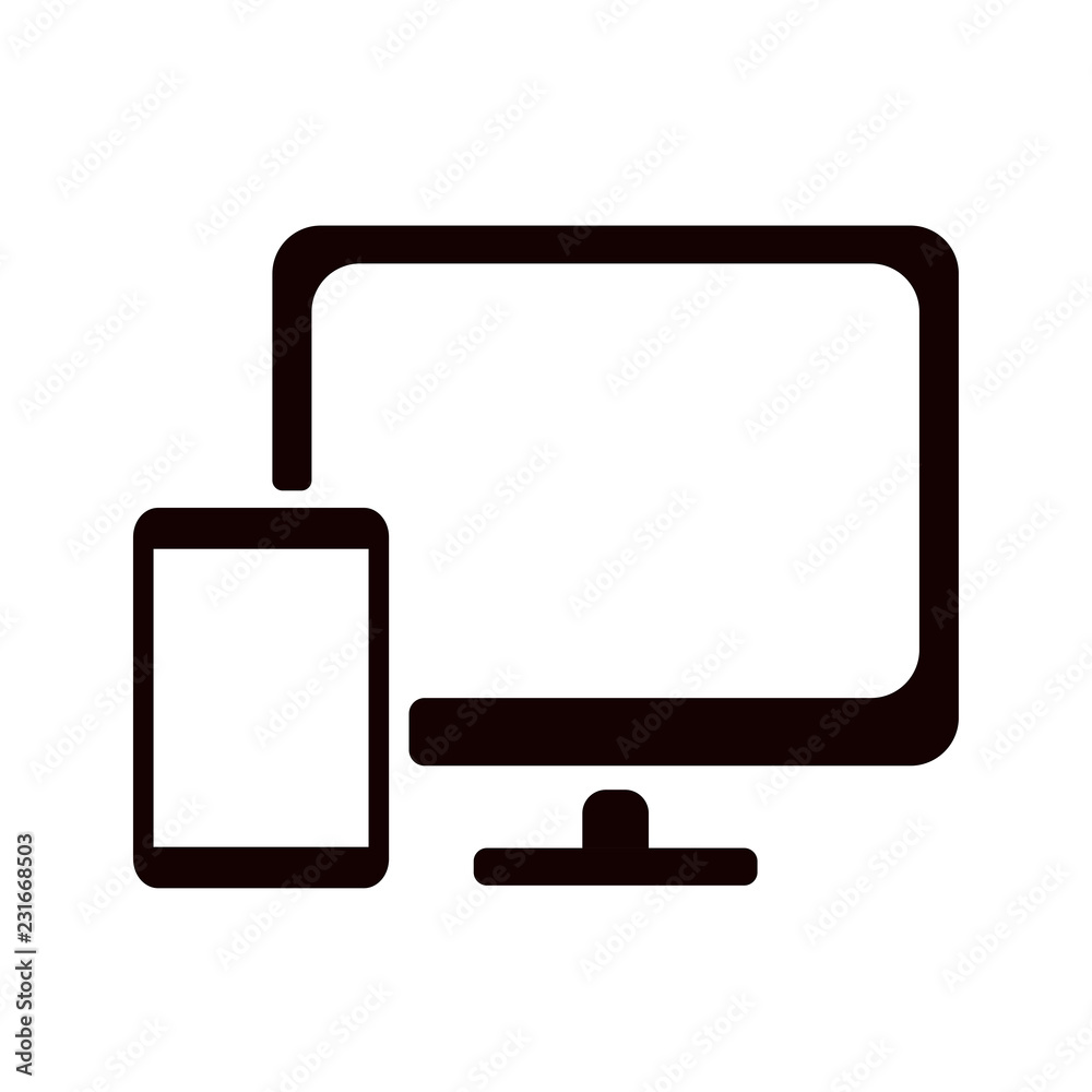 Responsive design symbol vector icon Responsive design symbol vector icon