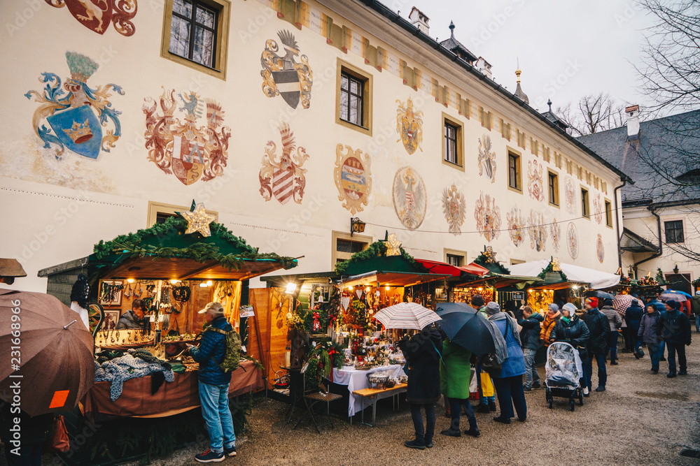 Gmunden Schloss Ort or Schloss Orth Christmas Market inside the Castle