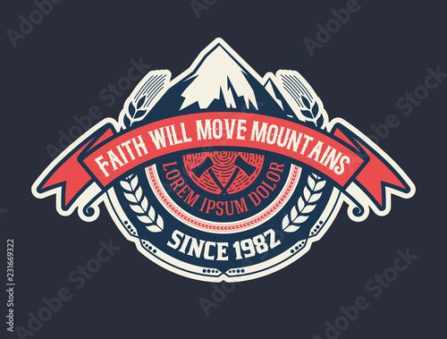 Vintage camp logo. Vector layered