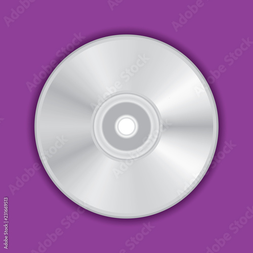 Realistic compact CD, DVD disc vector illustration