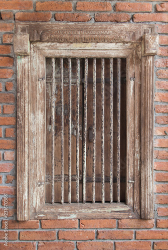 old wooden window with shutters