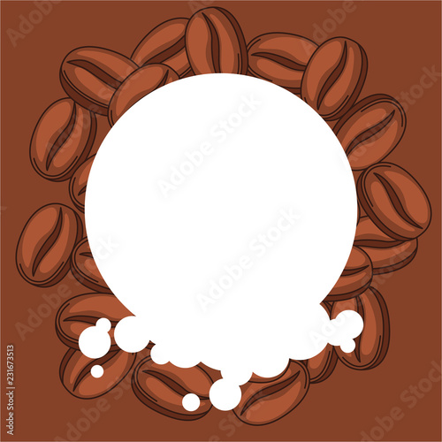 Background with coffee beans.