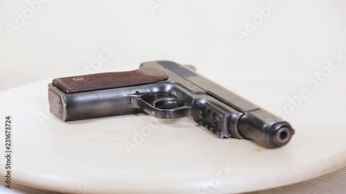 Gun On White Background