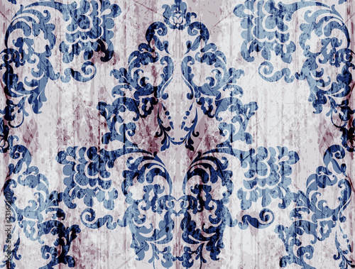 Vintage baroque pattern Vector. Luxury ornament background decoration. Old ru...