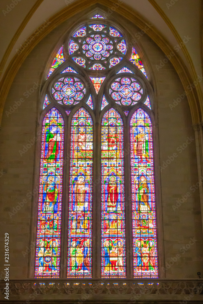 Ville de Toul, intérieur de la cathédrale Saint-Étienne, Lorraine