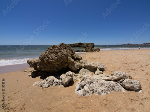 Rocks on the beach in Portugal