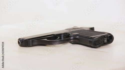 Gun On White Background
