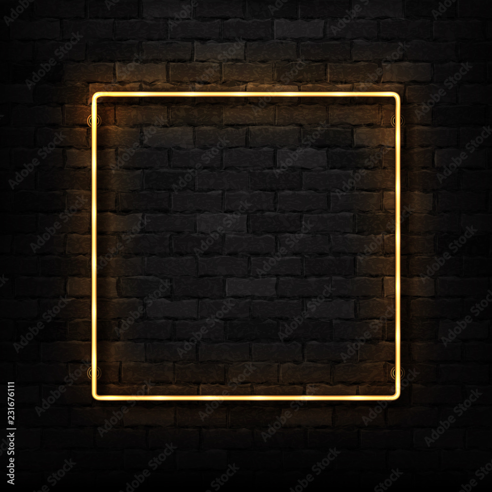 Sign Frame Background Vector realistic isolated neon sign of frame for template and layout on ...