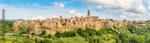 Panoramic view at the Pitigliano old town in Tuscany  of Italy