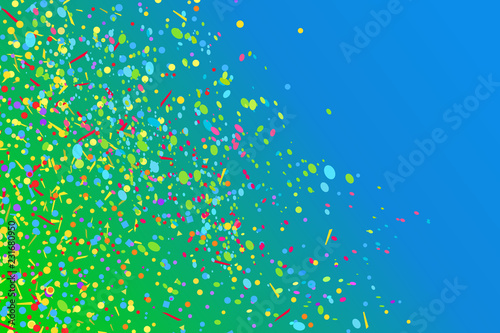 Colored confetti. Bright explosion. Colorful firework. Texture with glitters. Geometric background. Image for banners, posters and flyers. Greeting cards