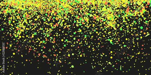 Billede på lærred Confetti on black