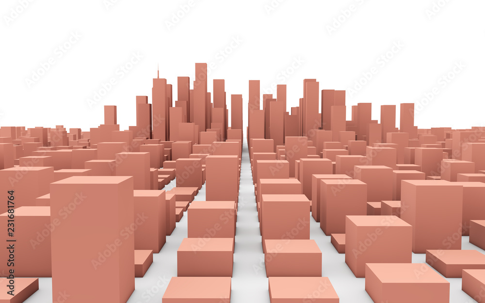 Obraz premium pink city
