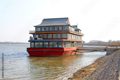 Cruise ships in the luanhe river scenic area