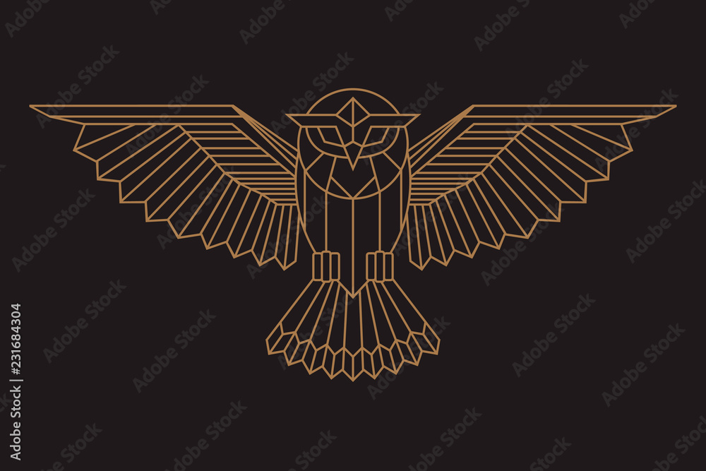 Owl logo- vector illustration Owl logo- vector illustration