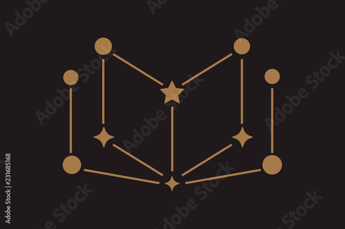 constellation of in the form of book