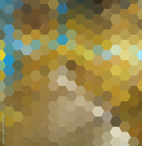 abstract vector backdrop design with colorful hexagonal honey combs.