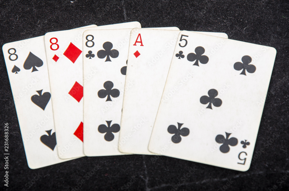 Obraz premium playing cards poker hands