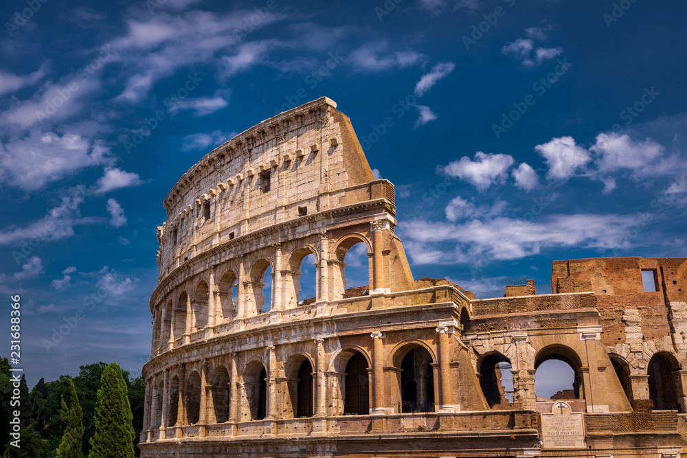 Rome Colosseum Architecture in Rome City Center