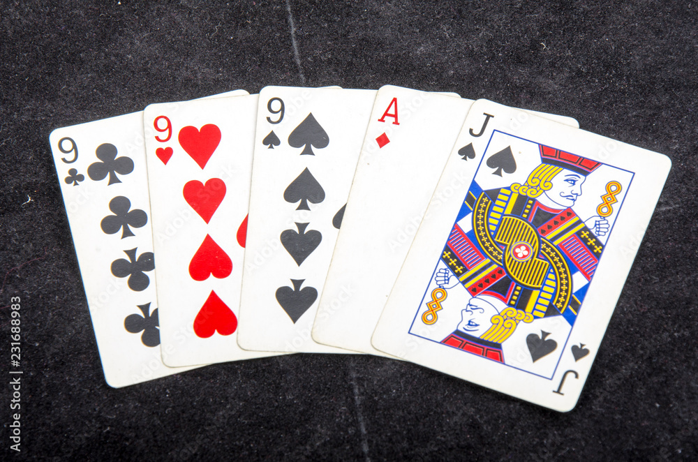 Obraz premium playing cards poker hands