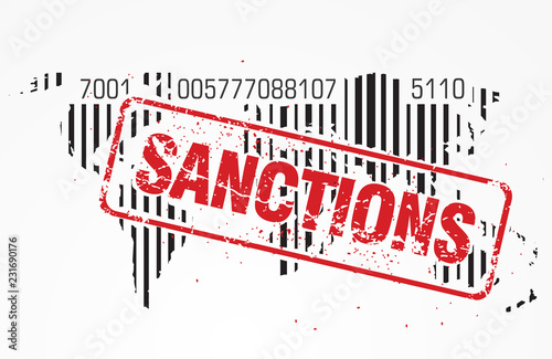 Sanctions and trade wars concept