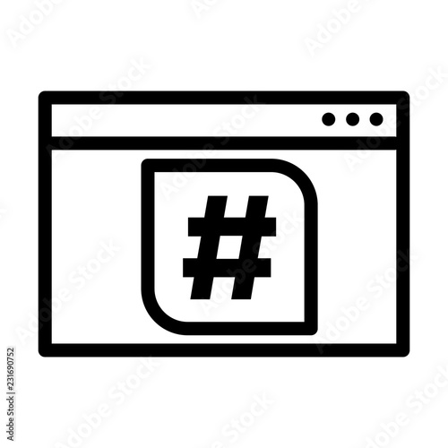 Hashtag vector icon