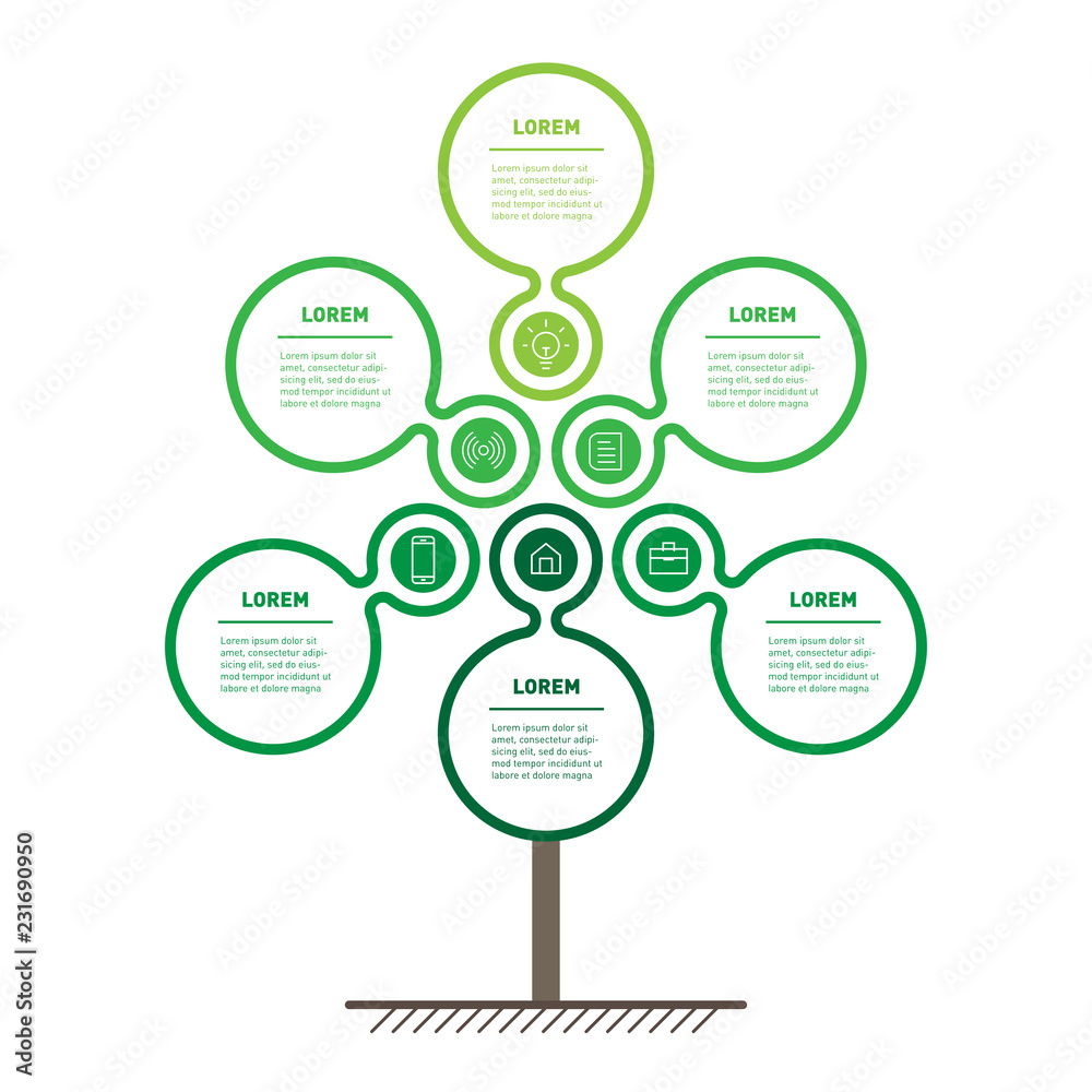 Vertical eco Business presentation concept with 6 options. Web Template ...