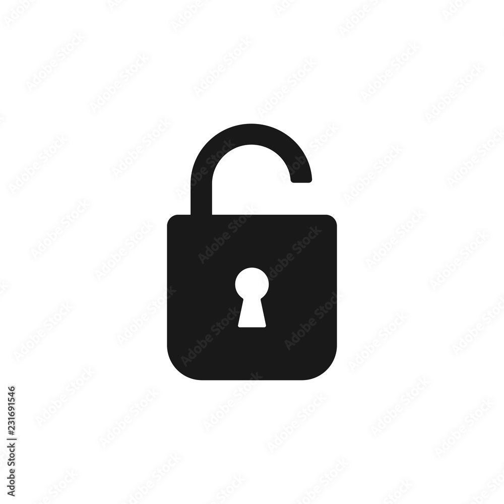 Lock open and lock closed icons set. Security symbol. Vector illustration. Lock open and lock closed icons set. Security symbol. Vector illustration.