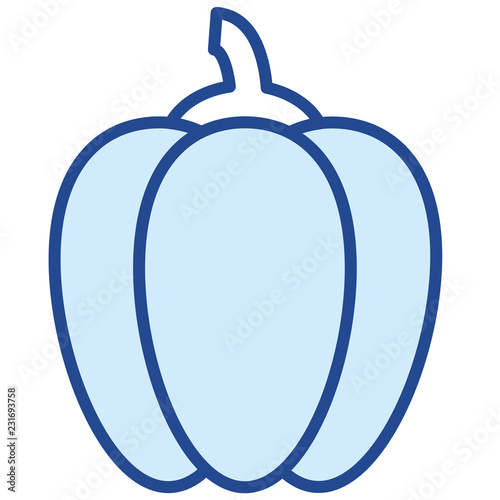 Paprika / Gemüse  Vector Icon Illustration