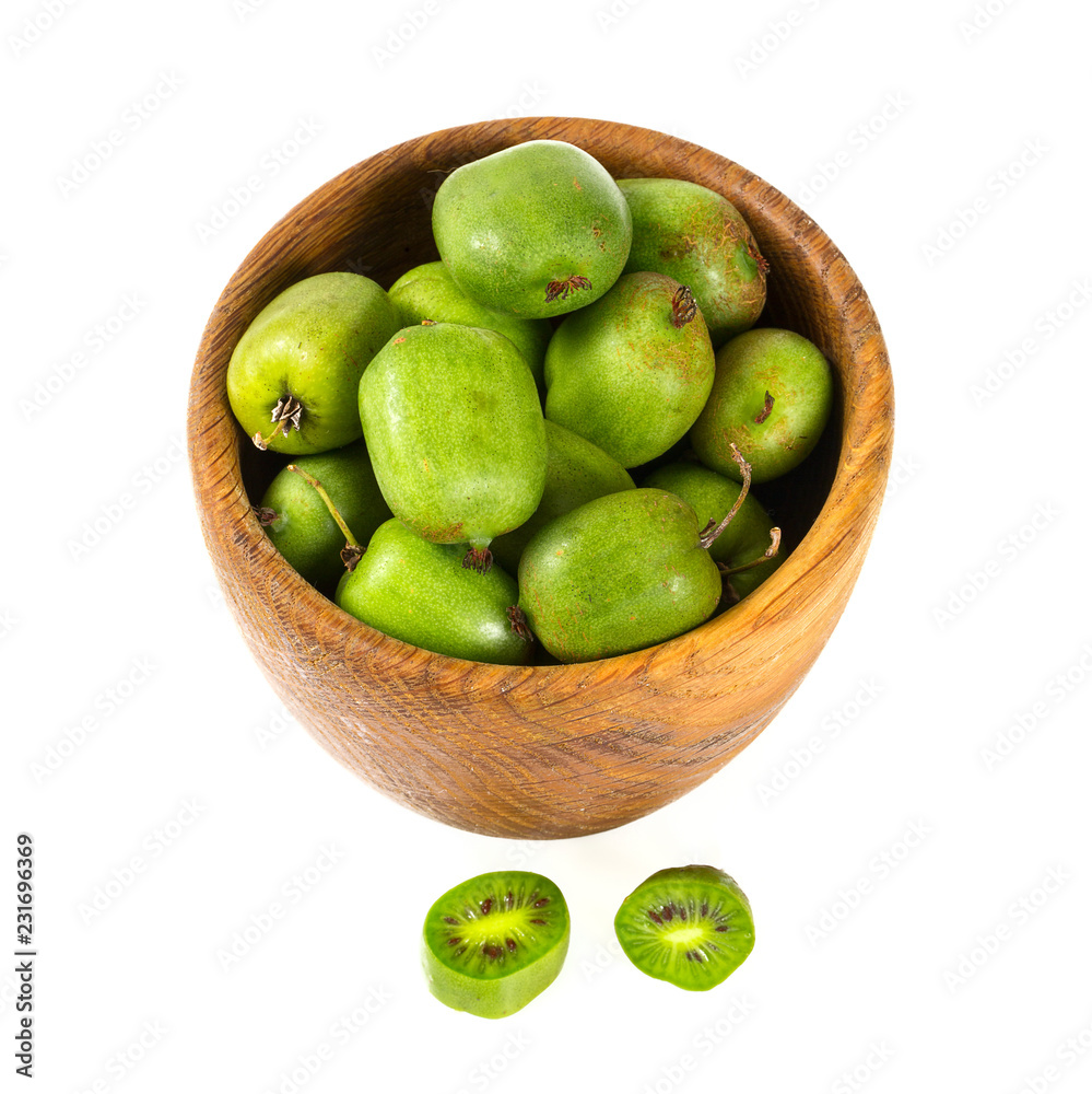 actinidia isolated on white