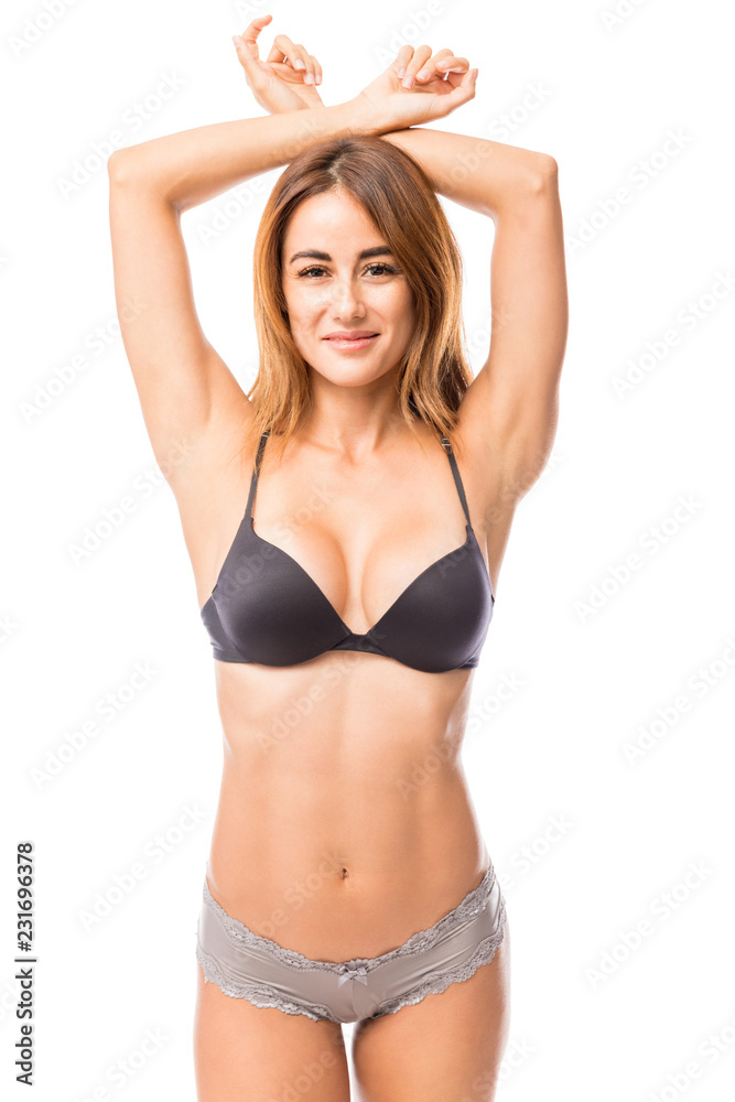 Premium Photo  Perfect slim body woman excited amazed with thin