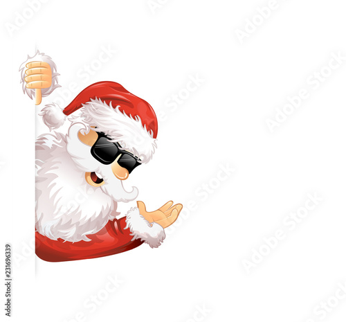 Santa Sonnenbrille Seite winken