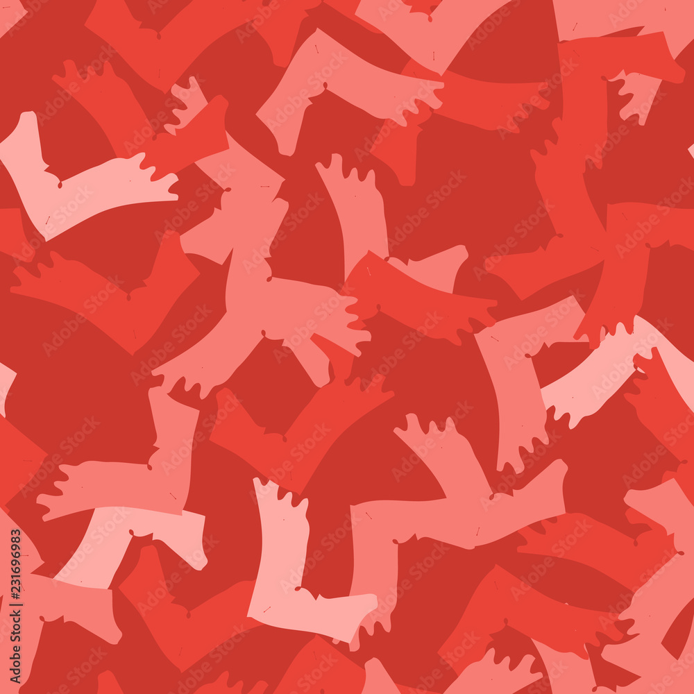 Imitation of camouflage - seamless pattern in different shades of red and pink colors