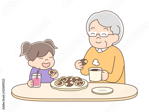 コーヒータイム_おばあちゃんと孫2